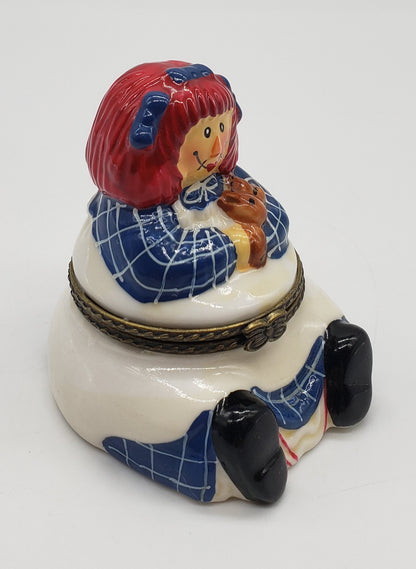 Raggedy Ann Porcelain Trinket Box