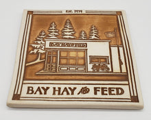 Load image into Gallery viewer, Hidden Cove Pottery Bay Hay &amp; Feed Handmade Coaster

