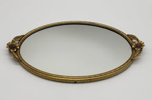 Load image into Gallery viewer, Matson Gold Washed Flower Oval Mirror Vanity

