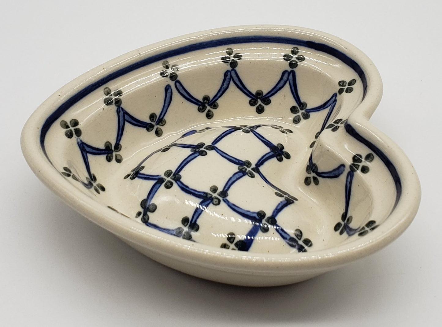 Ceramika Artystyczna Polish Pottery Heart Shaped Mini Dish