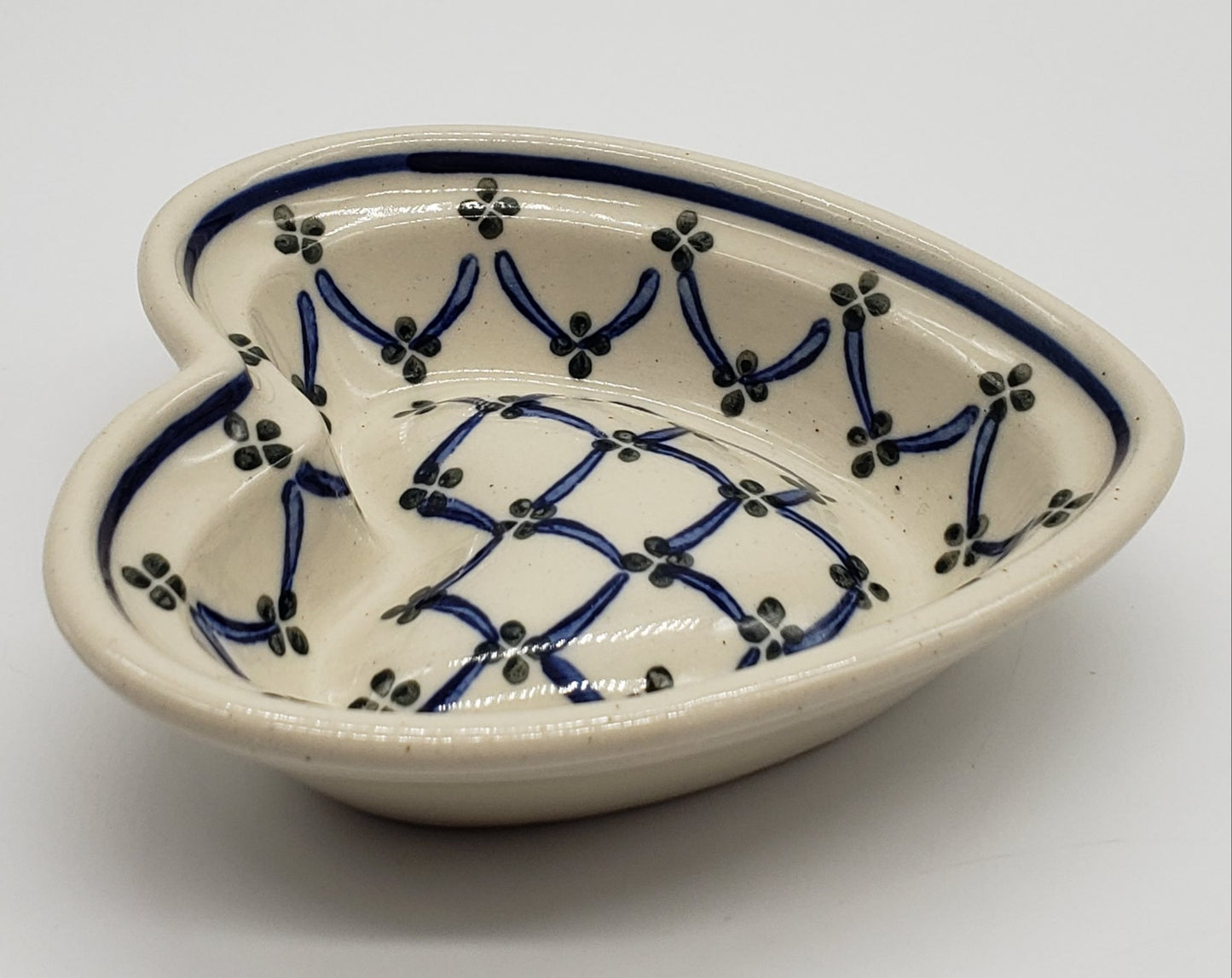 Ceramika Artystyczna Polish Pottery Heart Shaped Mini Dish