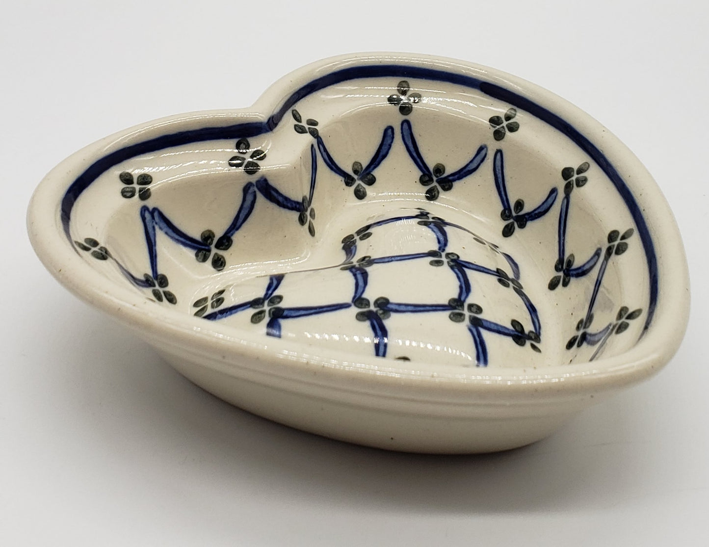 Ceramika Artystyczna Polish Pottery Heart Shaped Mini Dish