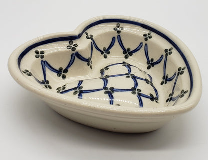 Ceramika Artystyczna Polish Pottery Heart Shaped Mini Dish