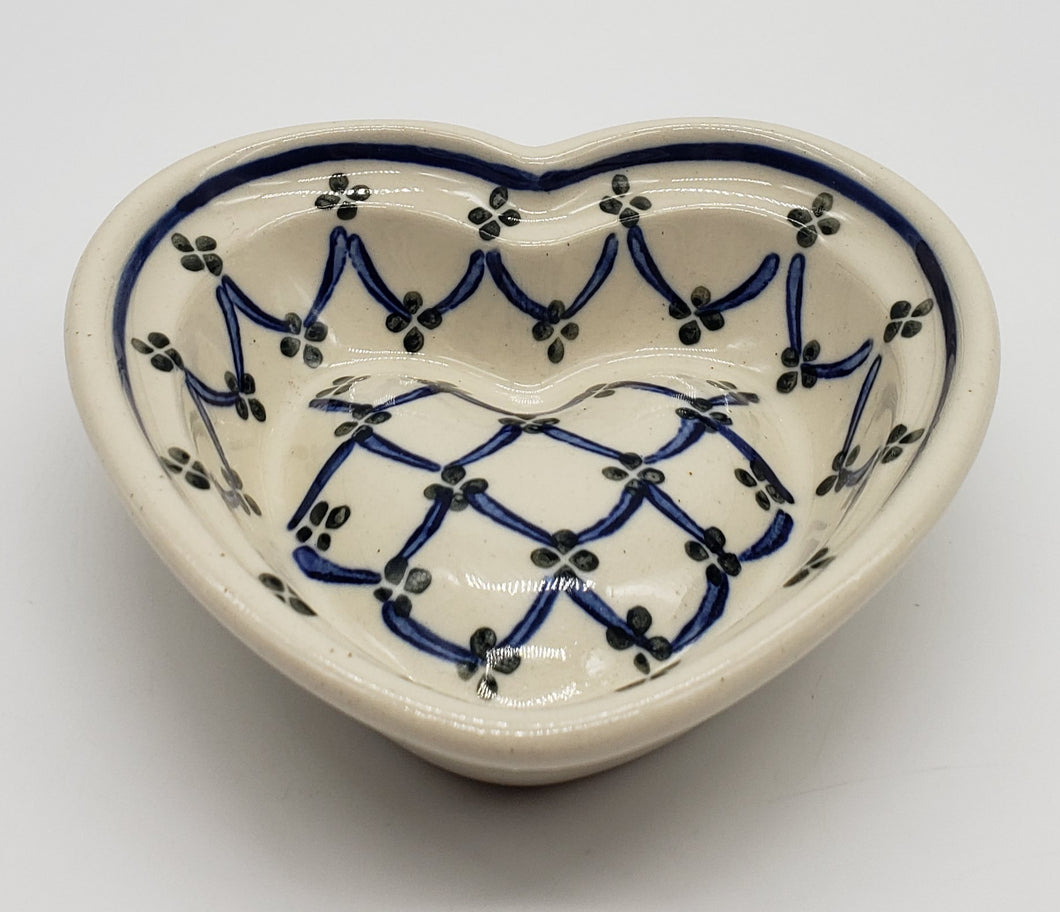 Ceramika Artystyczna Polish Pottery Heart Shaped Mini Dish