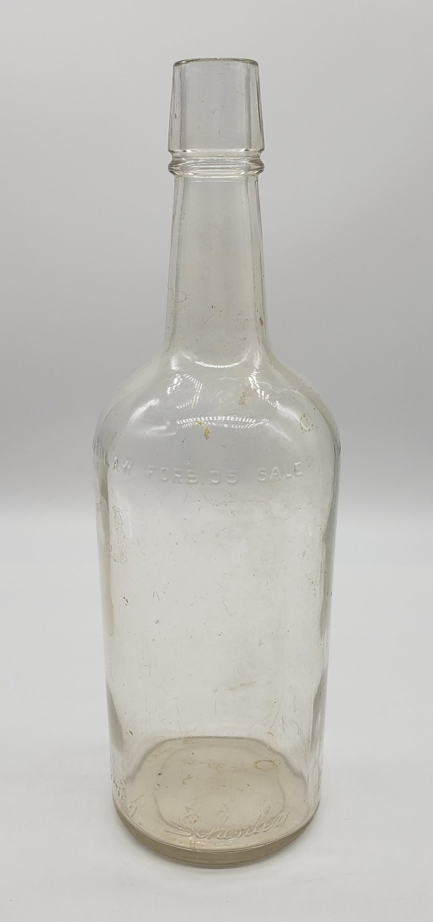 Schenley Bottle Embossed Bottle EMPTY