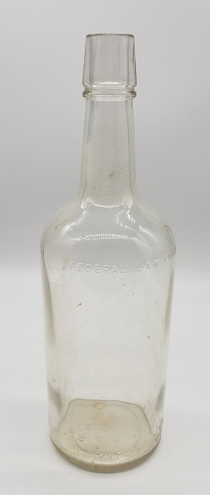 Schenley Bottle Embossed Bottle EMPTY