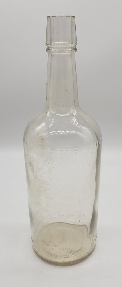 Schenley Bottle Embossed Bottle EMPTY