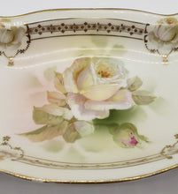 Load image into Gallery viewer, Royal Rudolstadt Prussia Rose Floral Vanity Tray Dish Marked Crown B Prussia

