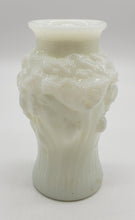 Load image into Gallery viewer, Open Rose Blown Milk Glass bubble bath soap bottle jar
