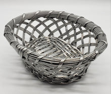 Load image into Gallery viewer, Silver Metal Woven Basket
