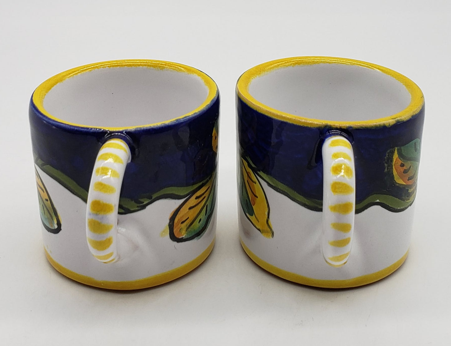 Italian Pottery Dip a Mano Orvieto Limoncello Mugs