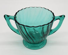 Load image into Gallery viewer, Ultra Marine / Teal Swirl Footed Sugar
