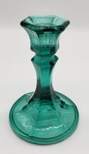 Load image into Gallery viewer, Indiana Glass Teal Green Glass Candlestick Holder
