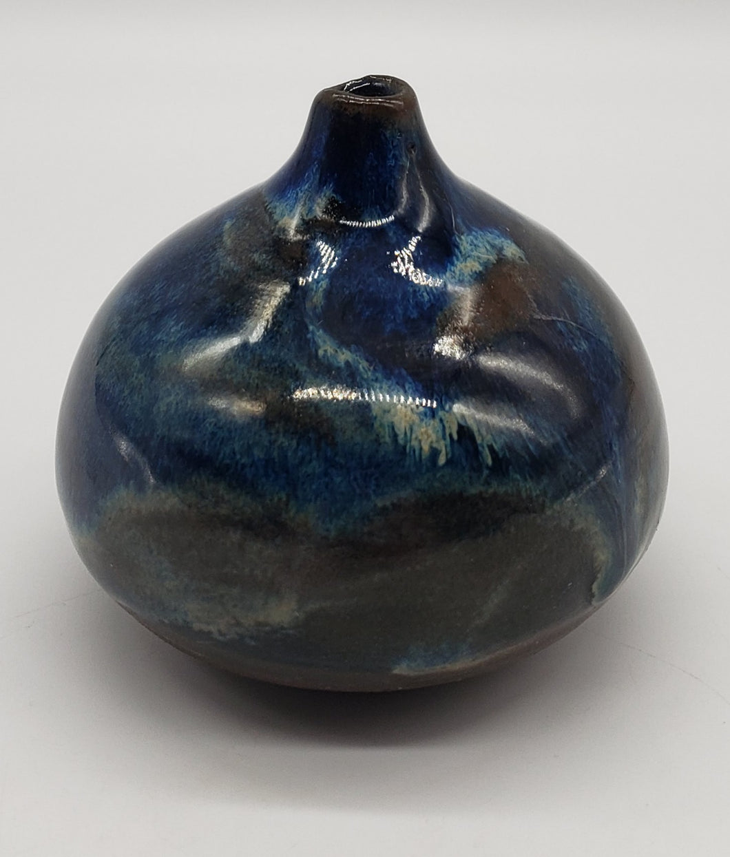 Studio Pottery Small Oil Lamp or Bud Vase