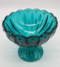 Load image into Gallery viewer, Vintage Dark Turquoise Glass Candy Dish
