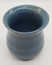 Load image into Gallery viewer, Simple Speckled and Shaded Blue Stoneware Vase
