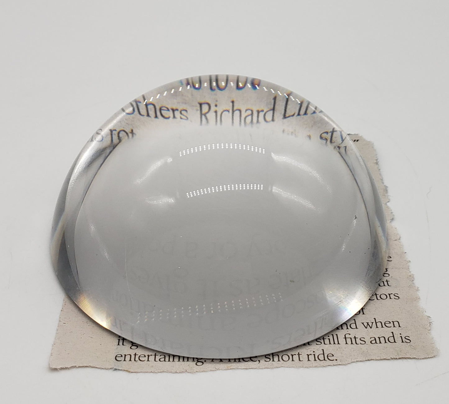 Crystal Dome Magnifier/Paperweight Reading Magnifying Glass