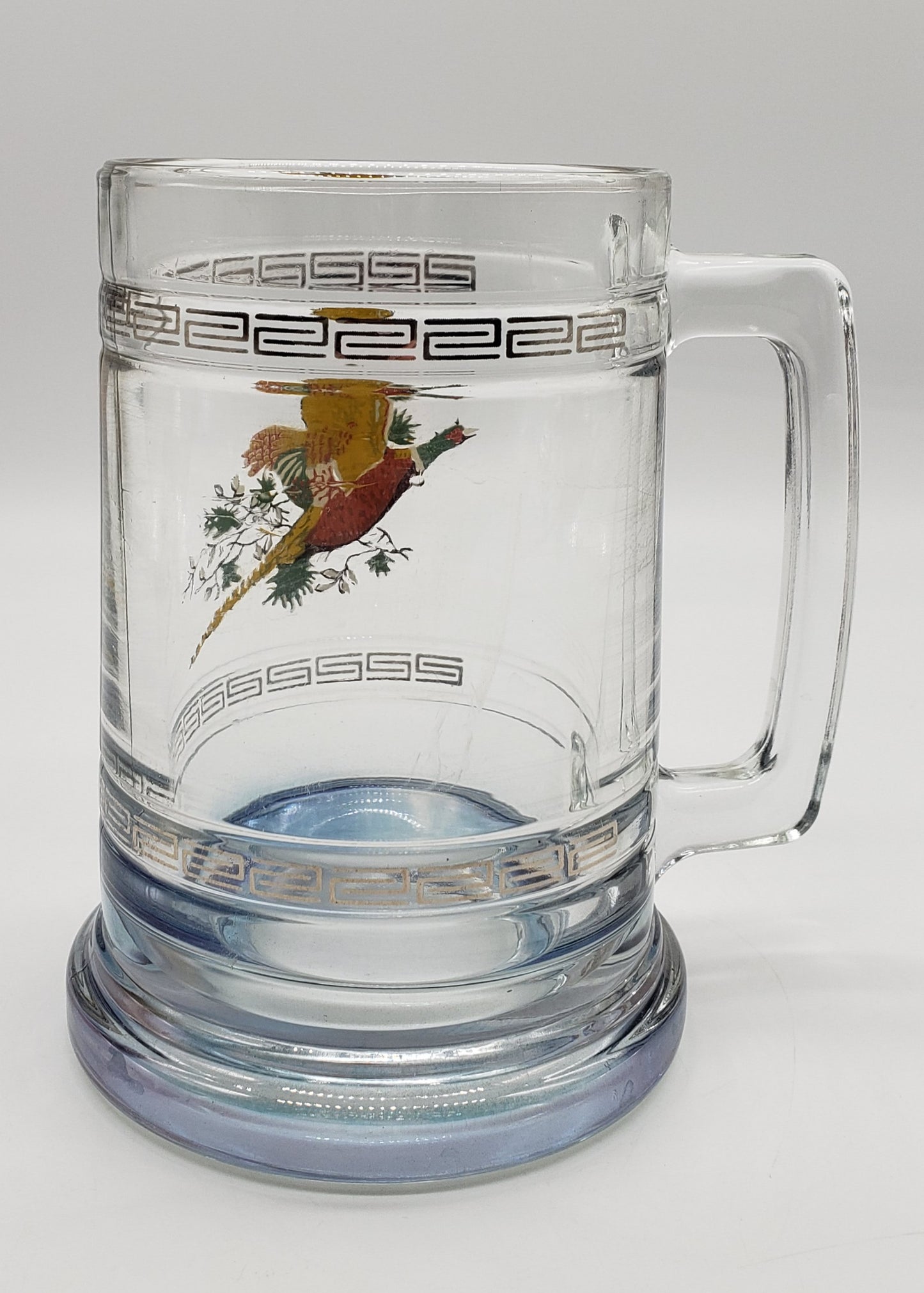 Flying Grouse Pheasant Glass Tankard Beer Stein