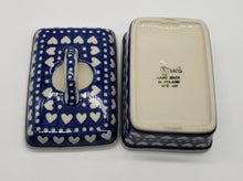 Load image into Gallery viewer, Polish Pottery Butter Box (Nordic Hearts)
