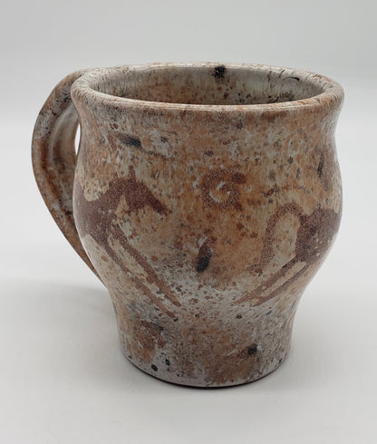 Vintage Cave Art Pottery Mug/ Southwestern Pottery Mug