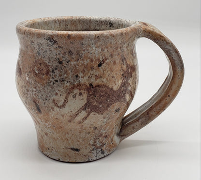 Vintage Cave Art Pottery Mug/ Southwestern Pottery Mug