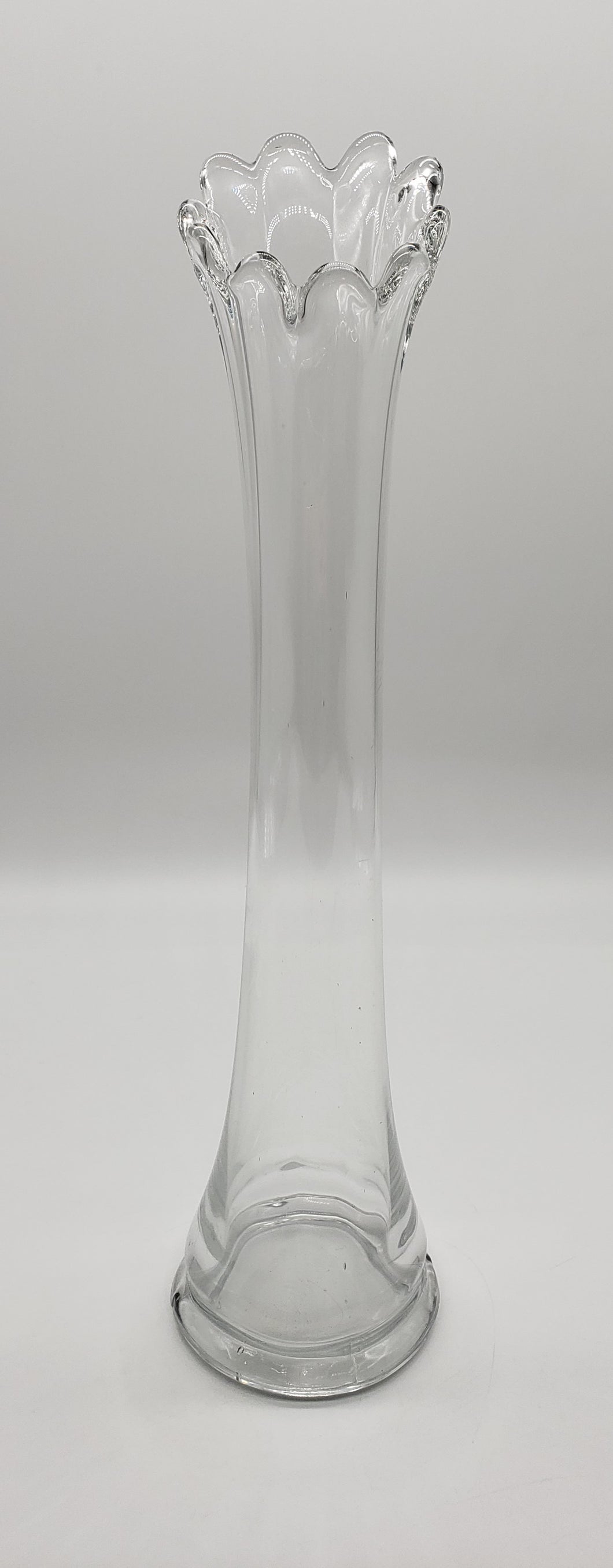Vintage Clear Stretch Glass Vase