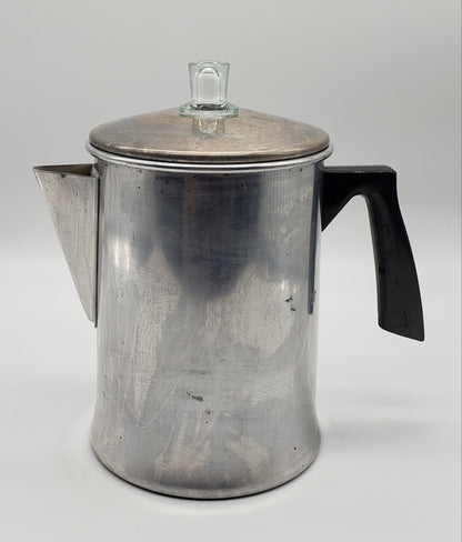 Chilton Ware Aluminum 9 Cup Stovetop Camping Fire Percolator