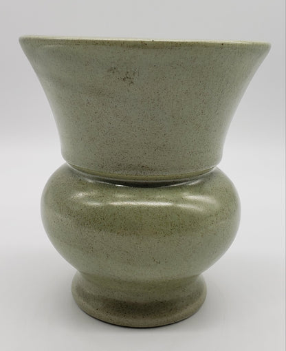 HAEGER Vase or Urn Light Olive Speckled Green Glaze Planter