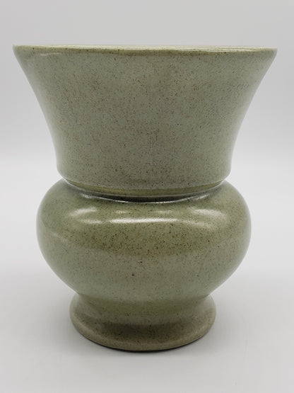 HAEGER Vase or Urn Light Olive Speckled Green Glaze Planter