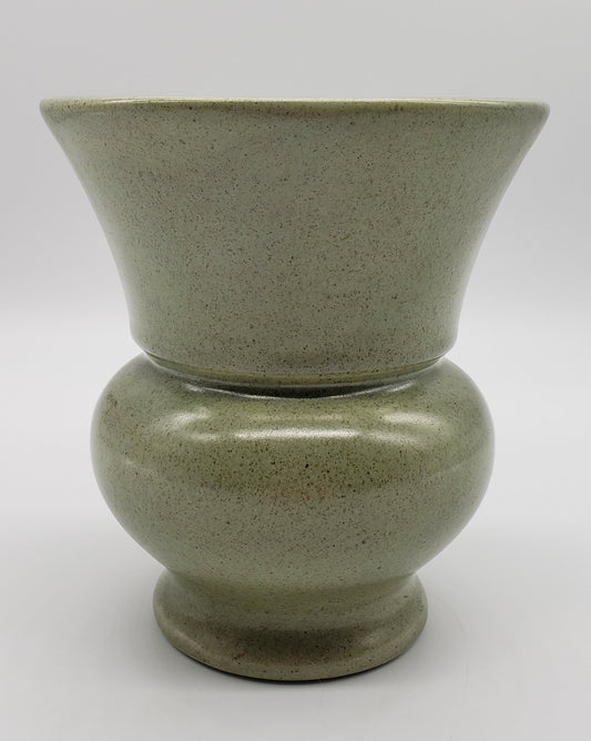 HAEGER Vase or Urn Light Olive Speckled Green Glaze Planter