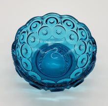 Load image into Gallery viewer, LE Smith Heritage Moon &amp; Star ~ AQUA GLASS CANDLE BOWL
