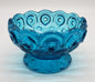 LE Smith Heritage Moon & Star ~ AQUA GLASS CANDLE BOWL