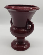 Load image into Gallery viewer, Haeger Pottery Trophy Style Vase Maroon
