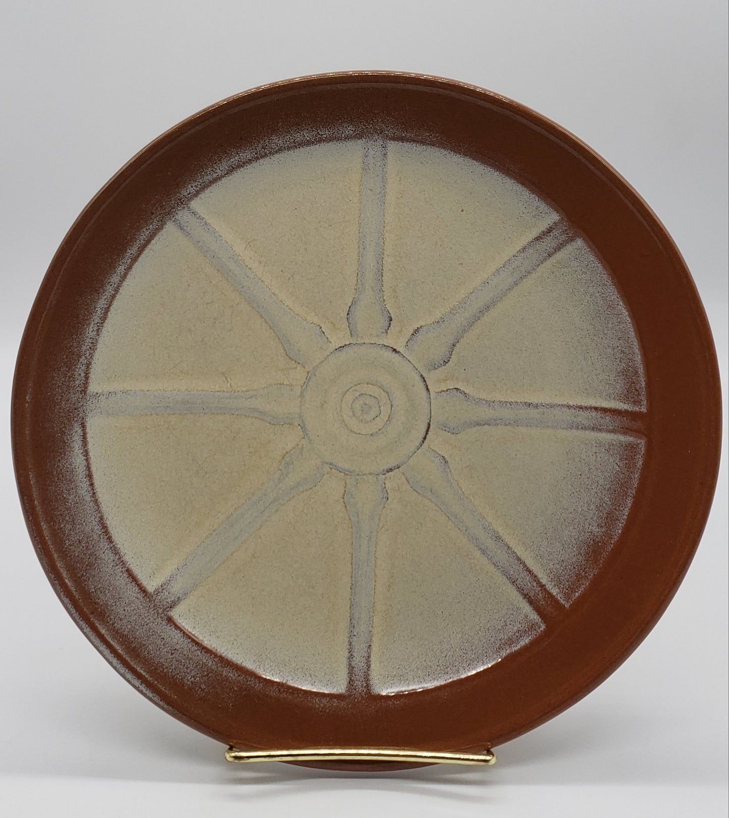 Frankoma Pottery Wagon Wheel 94FL 9 Inch Plate