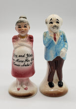 Load image into Gallery viewer, Vintage Enesco Salt &amp; Pepper Shaker YOU AND YOUR ONCE MORE FOR OLD TIME SAKE
