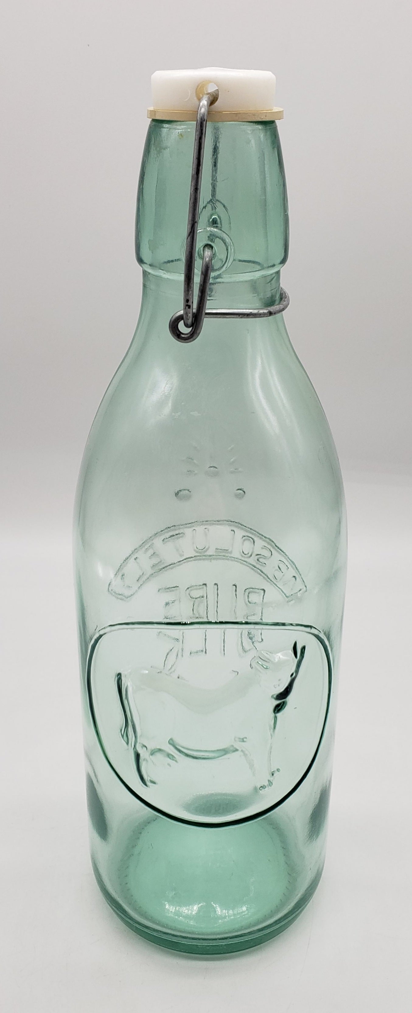 VINTAGE ABSOLUTELY PURE MILK BOTTLE MADE IN ITALY