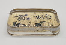 Load image into Gallery viewer, Botanical Rectangular Domed Paperweight - No. 605 - Floral Paperweight - Vintage Glass Paperweight
