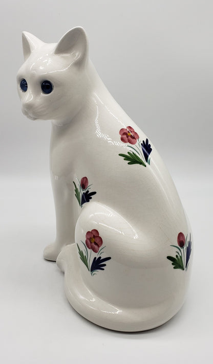 Elpa Alcobaca Portugal Vintage Cat with Flowers,