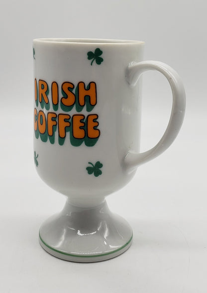 Vintage Irish Coffee Footed Mug Cup Enesco