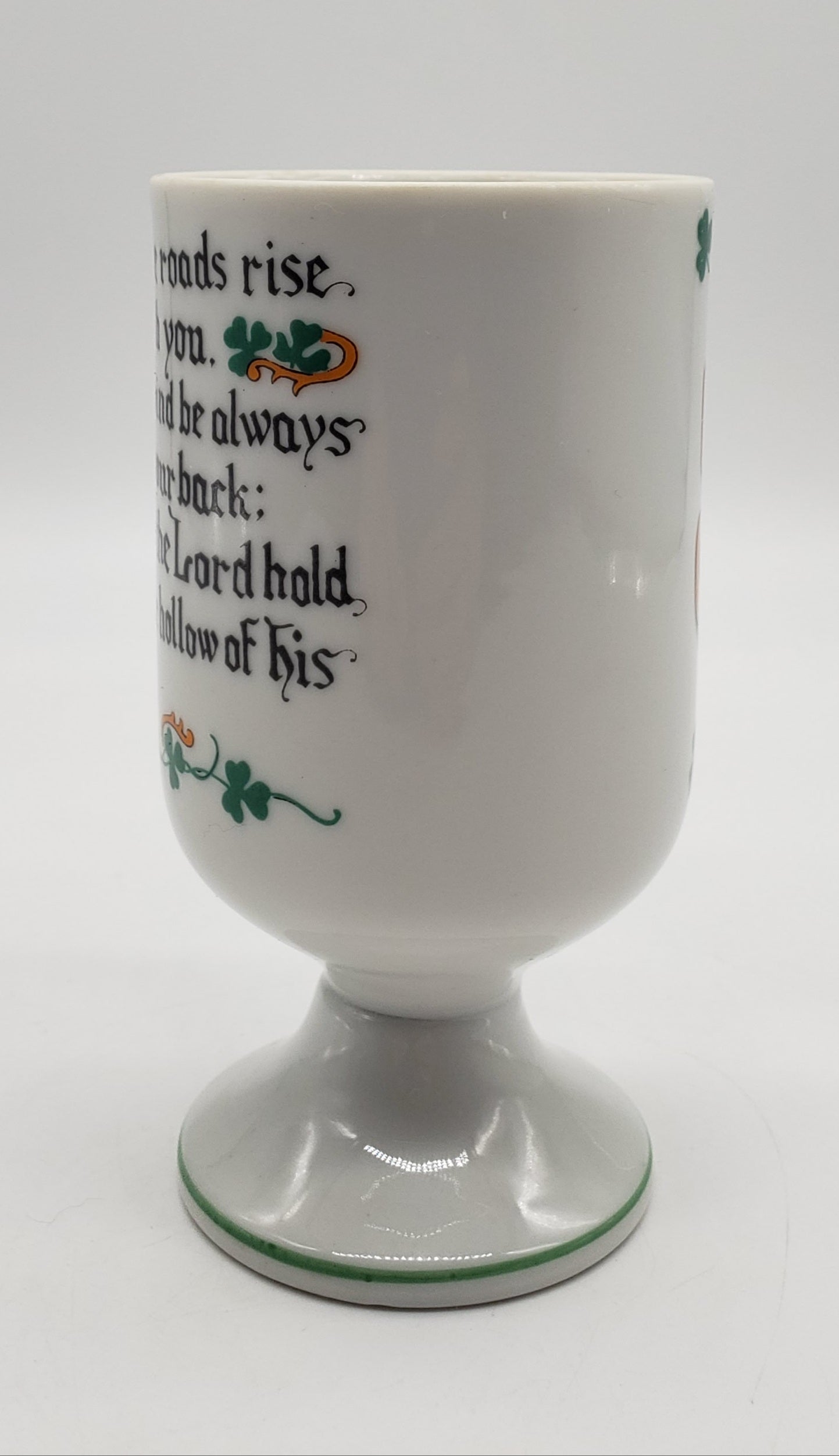 Vintage Irish Coffee Footed Mug Cup Enesco