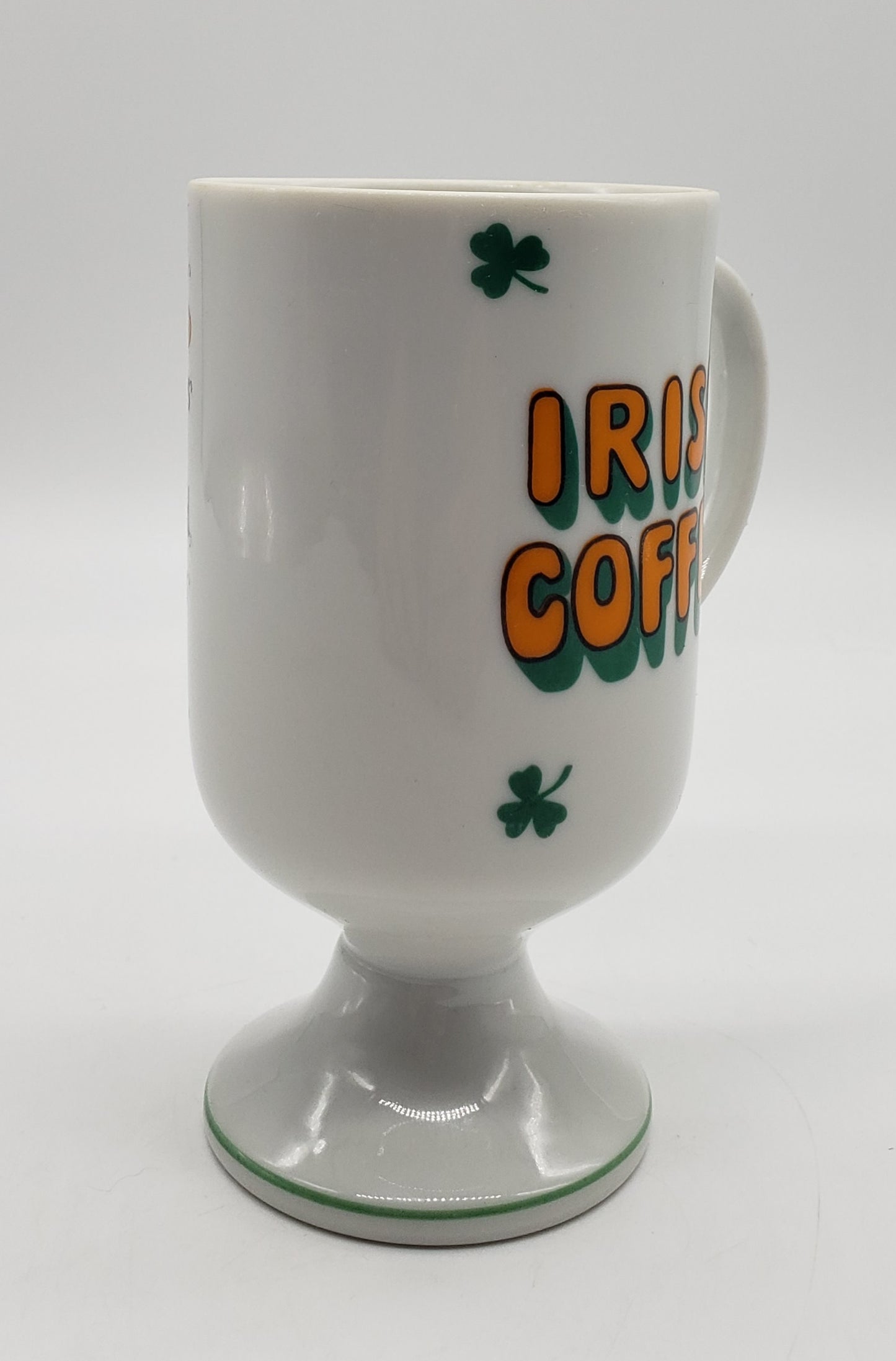 Vintage Irish Coffee Footed Mug Cup Enesco