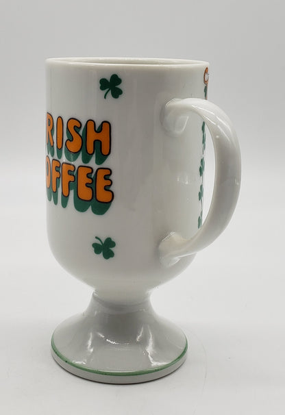 Vintage Irish Coffee Footed Mug Cup Enesco