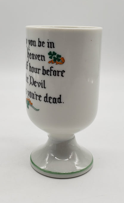 Vintage Irish Coffee Footed Mug Cup Enesco