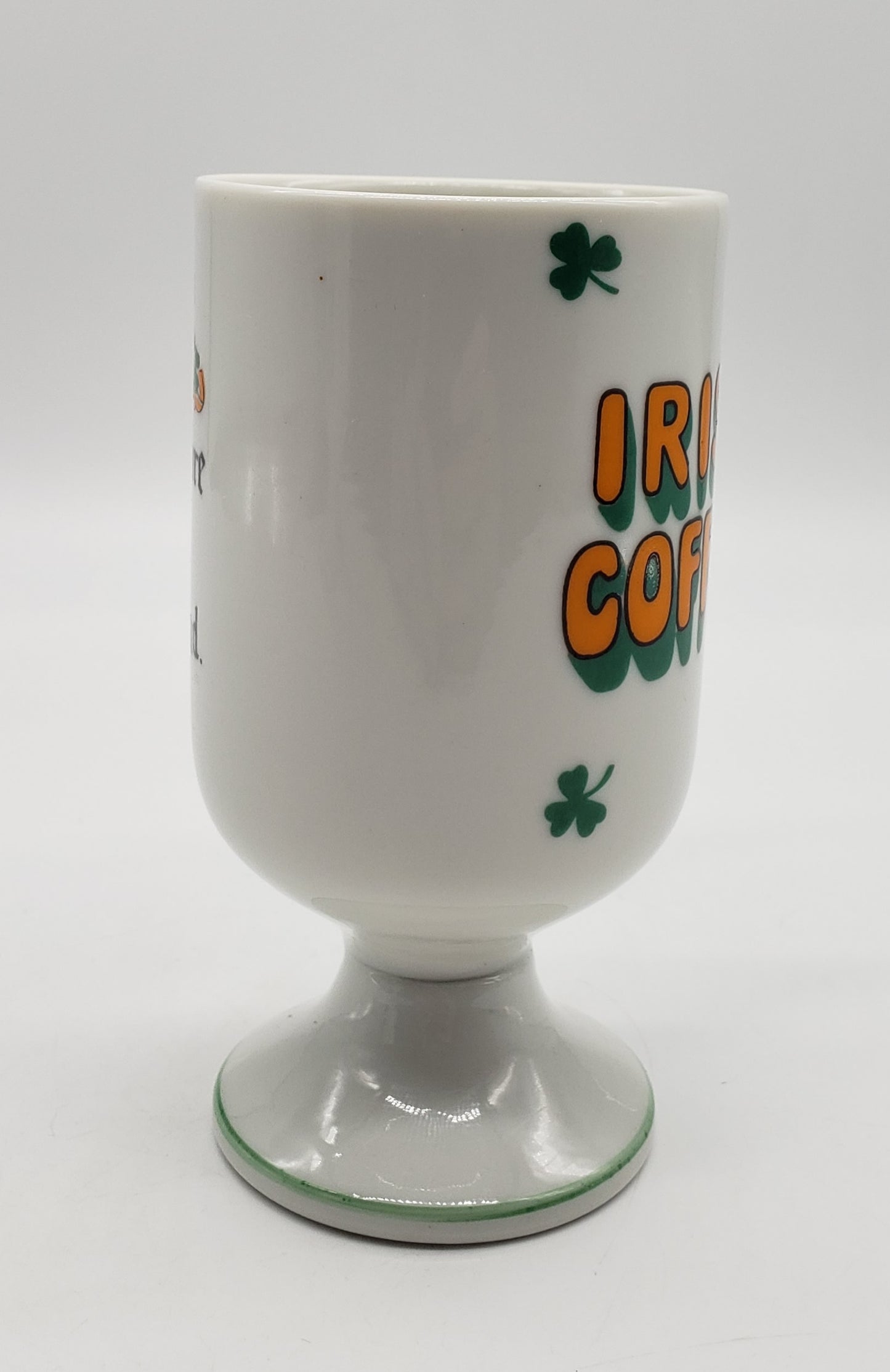 Vintage Irish Coffee Footed Mug Cup Enesco