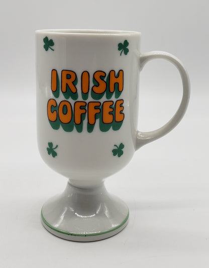 Vintage Irish Coffee Footed Mug Cup Enesco