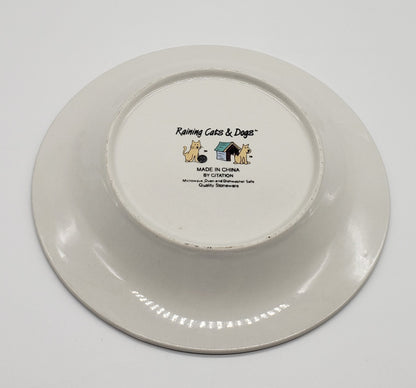 Citation Raining Cats & Dogs Salad Plate