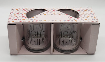 Rae Dunn Hoppy Easter Glass mugs